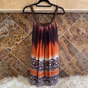 Wishes wishes wishes brown and orange sassy dress size small